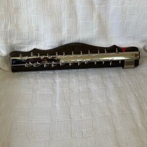Vintage Tie Rack plastic base with metal hooks